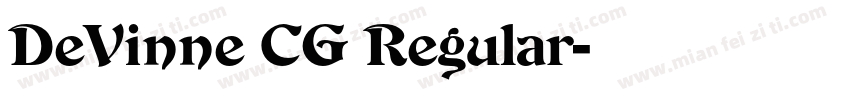 DeVinne CG Regular字体转换